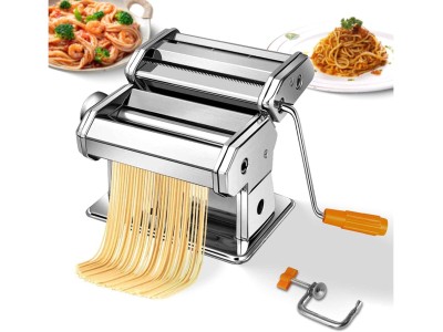 Manual Pasta Maker Machine w/ 6 Thickness Settings