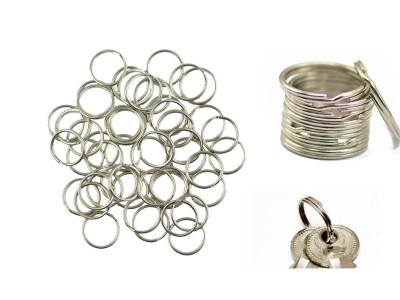 50pcs Nickle Plated Metal Key Rings