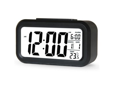 Smart Digital Alarm Clock with Large LCD Display