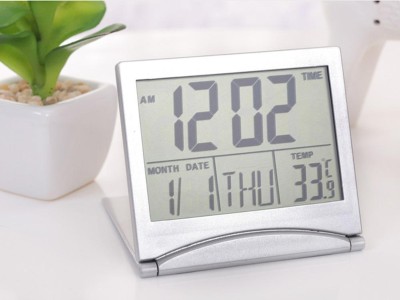 LCD Digital Desktop Clock with Music and Snooze Functions