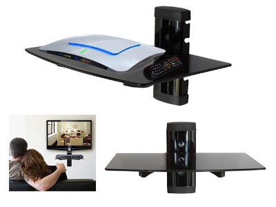 Stereo Wall Bracket Component Shelf 1 Tier Rack