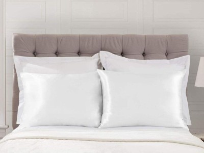 Fashion Satin Pillow Case Cover White
