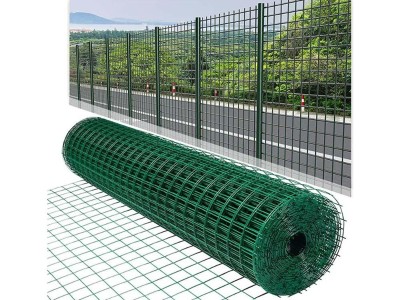 Green 1.2x30m PVC Coated Wire Netting Fence 60mm Grid