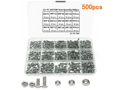 M3/M4/M5 Hex Socket Screw with Nut Kit