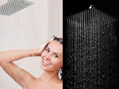 10-Inch Square Stainless Steel Rainfall Shower Head