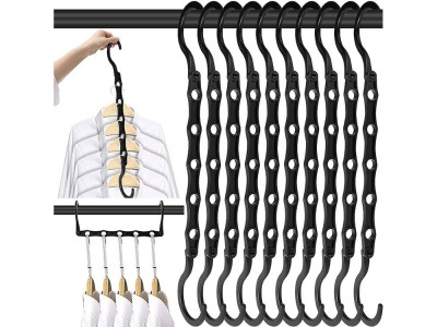 10Pack Magic Colth Hanger Space Saving Hangers Closet Organizer