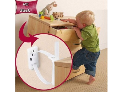 Furniture Anchors Anti-tip Wall Strap for Baby Security 2PCS