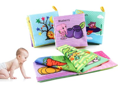 4pcs Solf Cloth Books Early Educational Books for Baby