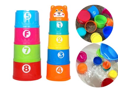 9pcs Stacking Up Cups Educational Toddler Toy