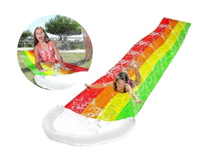 Inflatable Rainbow Lawn Water Slip Slide
