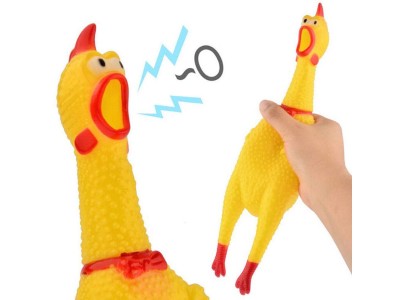 Screaming Rubber Chicken Dog Toy | Squeaker & Chew Toy | 30cm