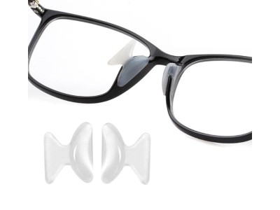 5 Pairs Anti-slip Silicone Glasses Pad on Nose-White