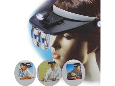 Headband Magnifier Visor Magnifying Glass (4 Lens)