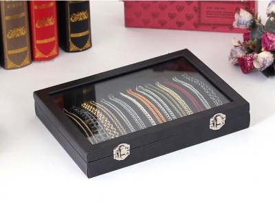 Necklace Display Box Case 35x24x4.5cm - Black