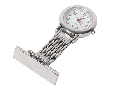 Steel Quartz Nurses Fob Watch