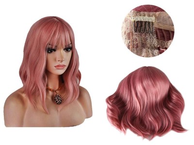 Curly Women Charming Synthetic Wig Pink