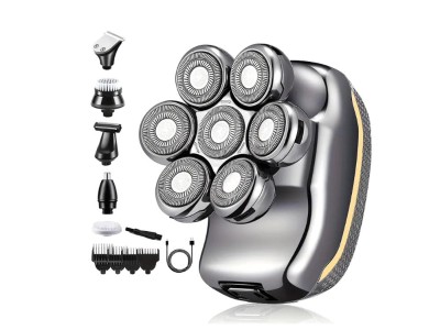 6-in-1 Electric Head Shaver & Grooming Kit for Men