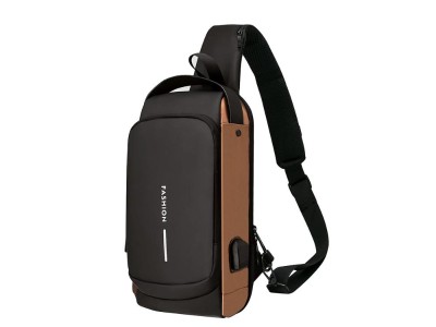 Anti-Theft Oxford Crossbody Bag with USB & Password Lock