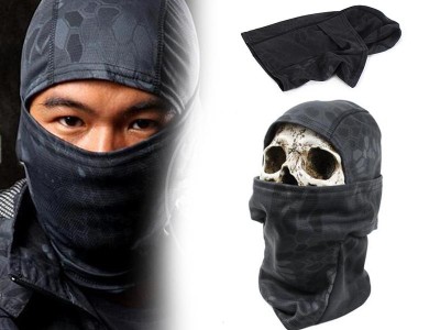 Sports Quick-drying Balaclava Camouflage Black