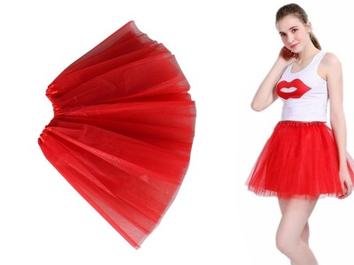 Tutu Skirt Party Costume Ballet Women's Dress - Red