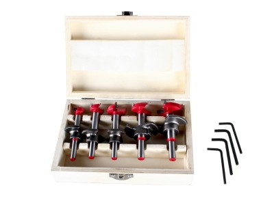 5Pcs Woodworking  Forstner Drill Bit Set with Box