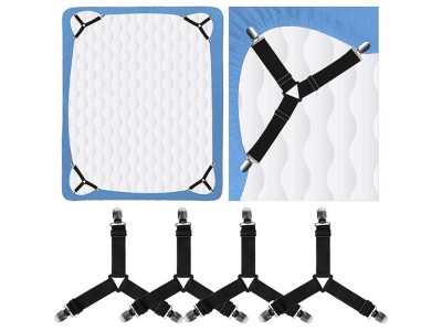 Bed Sheet Fastener Elastic Clips 4PCS