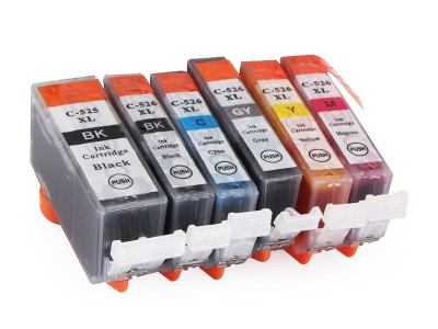 Ink Cartridges PGI-525 CLI-526 Set for Canon 6 PCS
