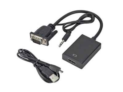 VGA to HDMI Adapter 1080p Converter with Audio & USB