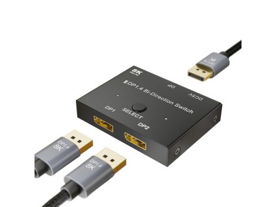 DisplayPort 8K DP 1.4 Switch Bi-Direction Splitter Converter