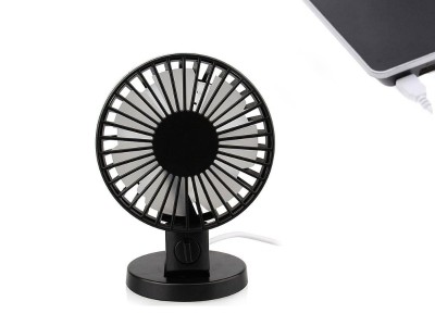 Super Quiet 2 Modes High Air Volume USB Desk Fan - Black