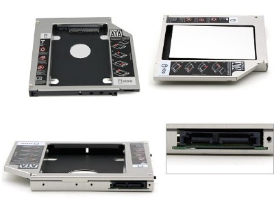 SATA SSD HDD in 12.7mm SATA DVD Caddy Tray