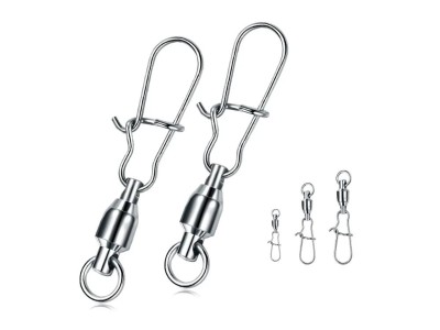 10x Stainless Steel Fishing Swivels #3 - Ball Bearing Snap NZ