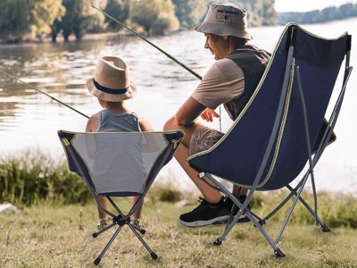 Foldable Fishing Chair Camping Stool with Carry Bag