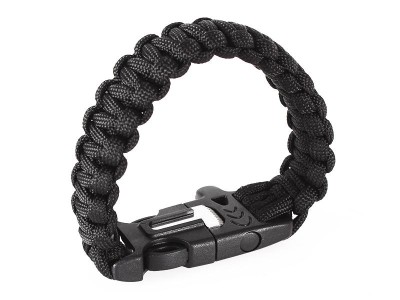 Survival Paracord Bracelet with Whistle & Fire Starter
