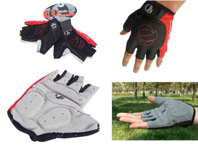 1 Pair Elastic Fabric Cycling Half Finger Gloves