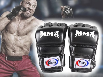 Black PU Leather Boxing Punching Gloves