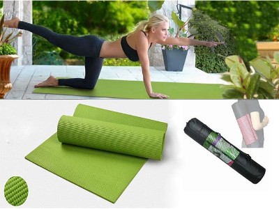 Yoga Mat 6mm Deluxe with a Free Carry Bag - Green
