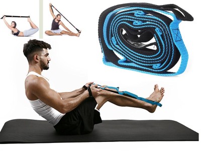 Yoga Stretching Strap With Elastic Loops