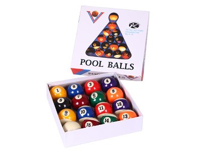 Standard 57mm Pool Ball Set, Full 16-Ball Set