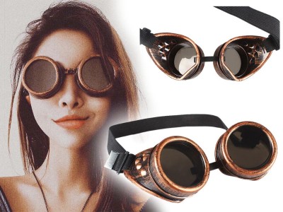 Copper Steampunk Goggles for Motorcycling/ Cosplay/ Parties