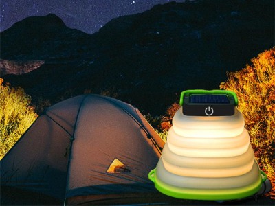 Solar Camping Light led Folding Telescopic Tent Lamp