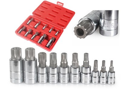 10pcs Triple Square Socket with Case