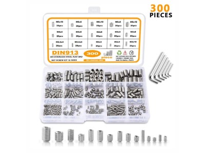 Hex Allen Head Socket Set Screw Bolts Kit 300pcs