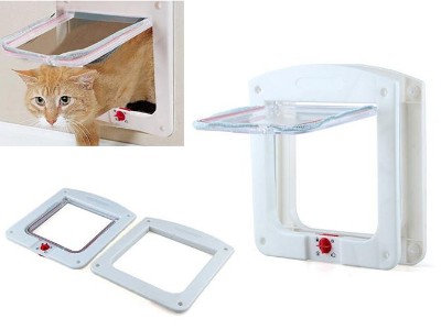 Cat Door Cat Flap 4 Way Locking
