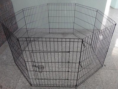 Foldable Play Pen Pet Fence 8pcs, 150cm Diameter