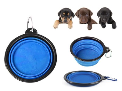Foldable Feed Cup Dish Bowl for Pet Dodg/ Cat