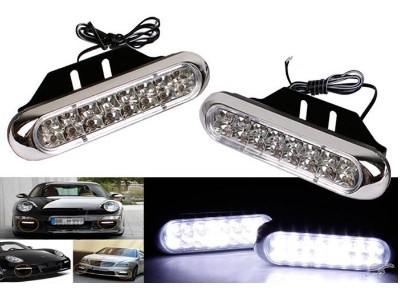 Car Daytime Running Light Fog Lamps 16 LED Bulb*2