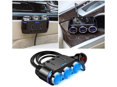 Cigarette Lighter Adapter 3 Sockets
