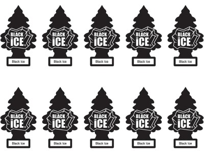 10PCS Little Trees Car Freshener Black Ice