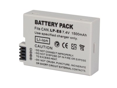 LP-E8 Compatible Camera Battery for Canon EOS 550D-700D